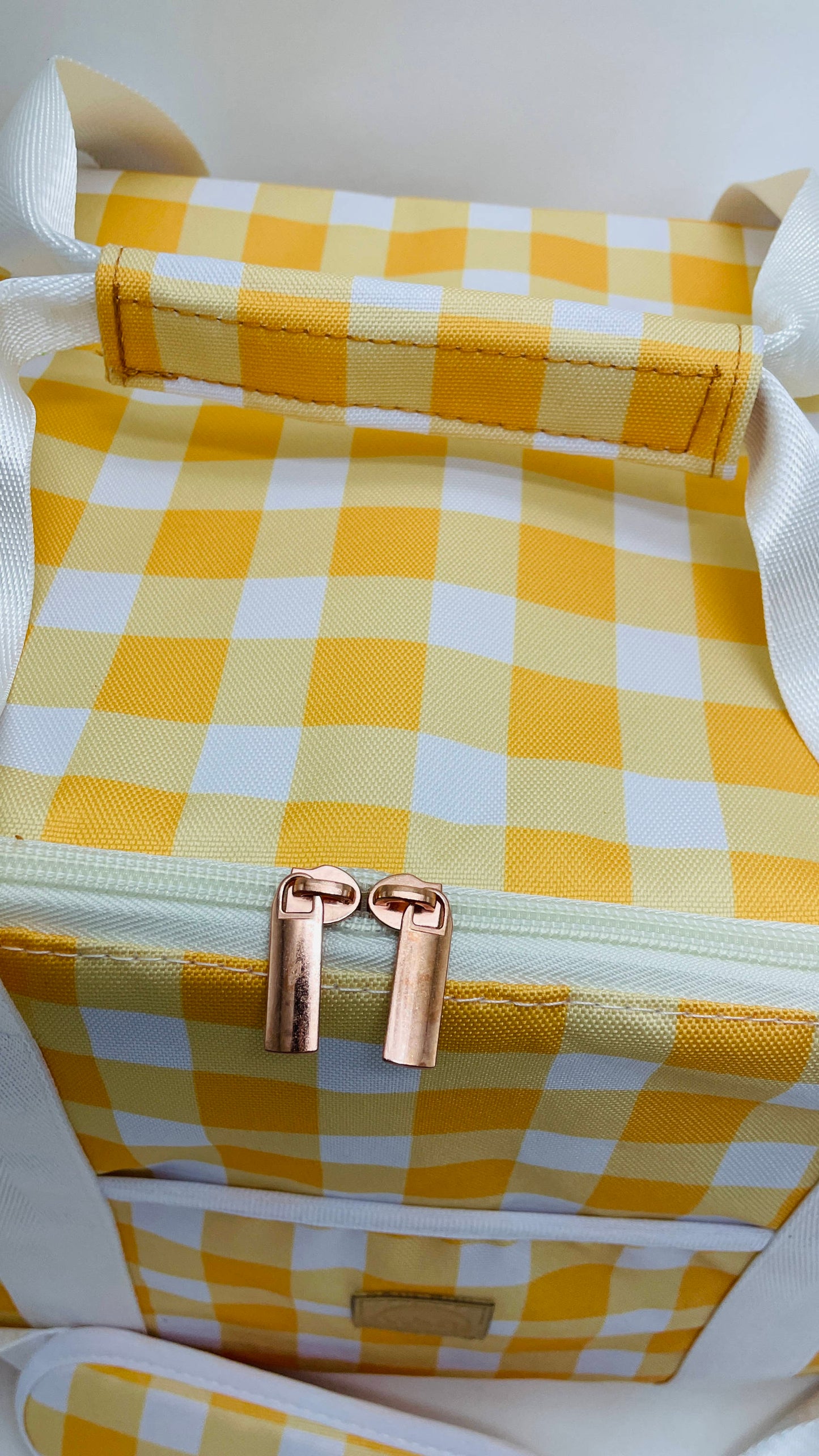 Sunshine Check Insulated Picnic Cooler Bag