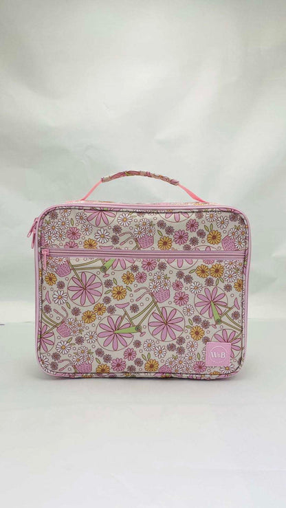 Bicycle Floral Insulated Lunch Bag