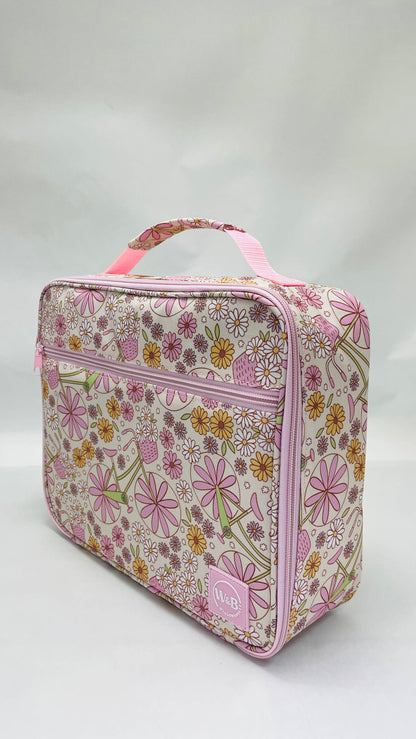 Bicycle Floral Insulated Lunch Bag