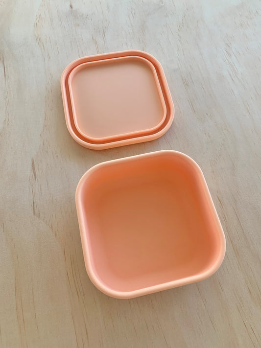 Silicone Lunch Container Pastel Peach