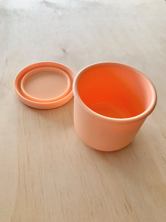 Silicone Snack Container Peach