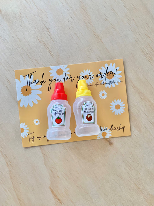 Mini Sauce Bottles (2 pieces)